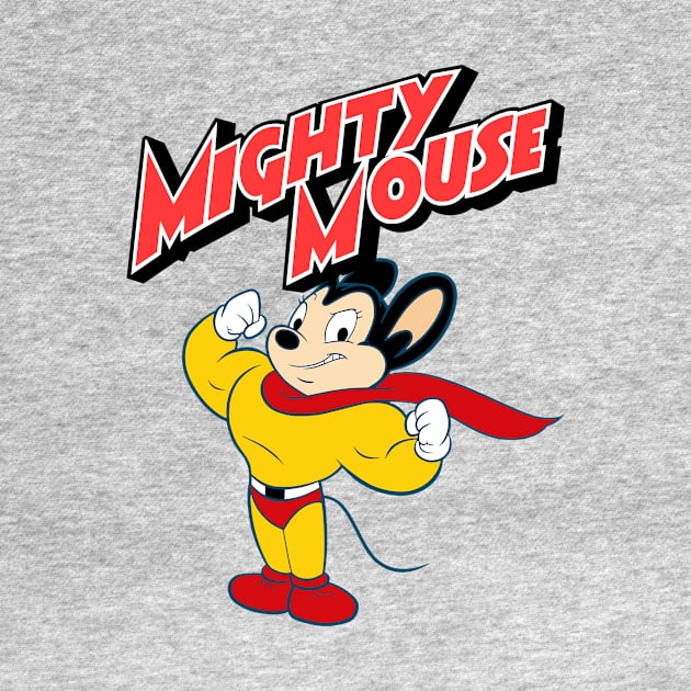 Mighty Mouse With Logo by BigOrangeShirtShop